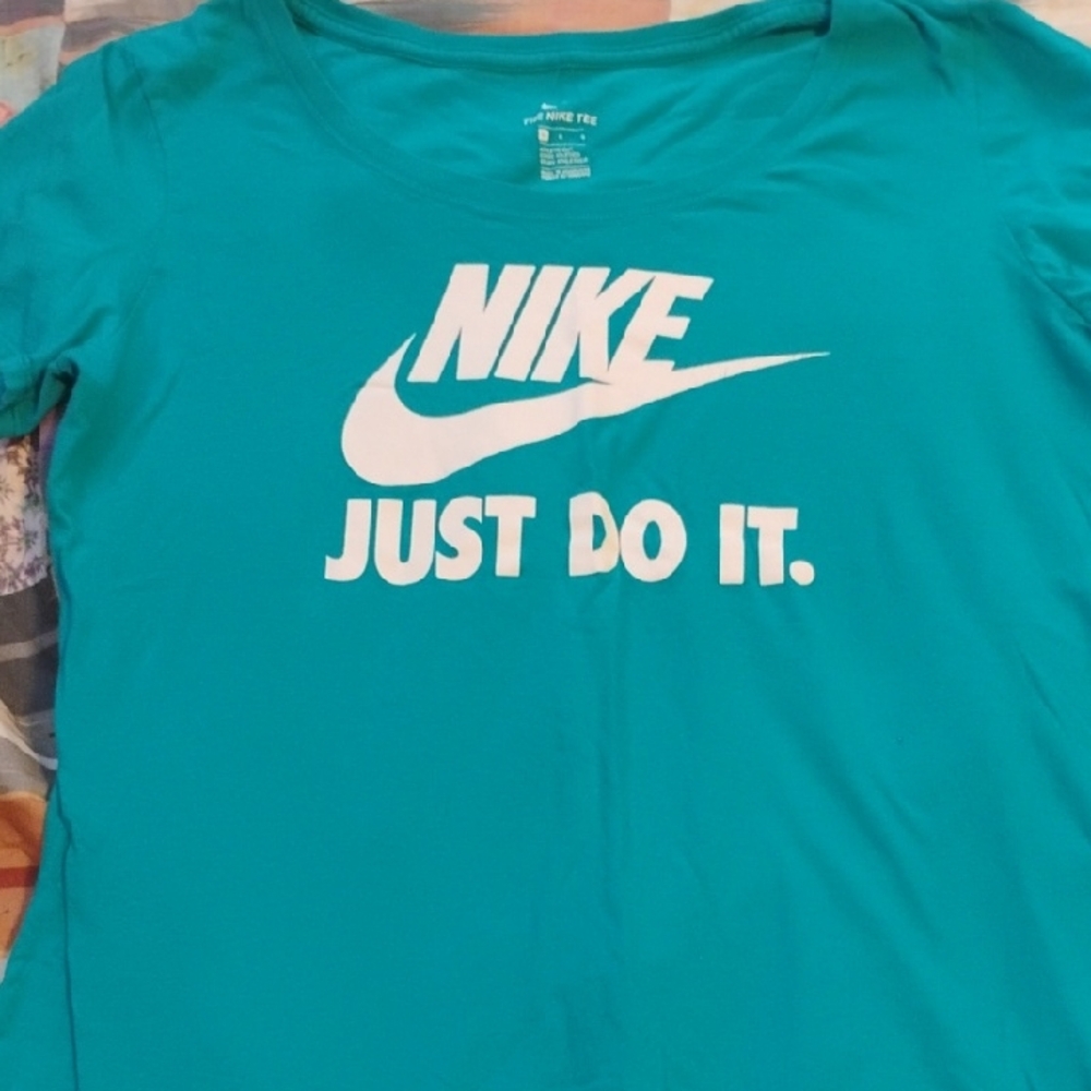 Nike Turquoise Tee with White Logo
